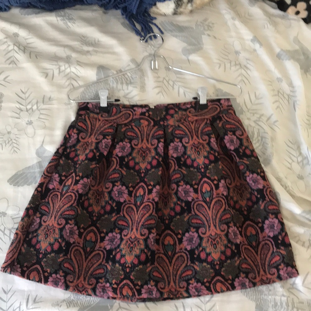 Retro print vintage skater skirt